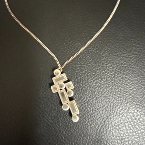 Brighton Silver and Sapphire Blue Color Crystal Necklace - Picture 3 of 5